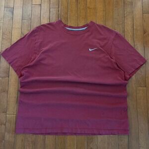 Burgundy Nike cotton T-shirt